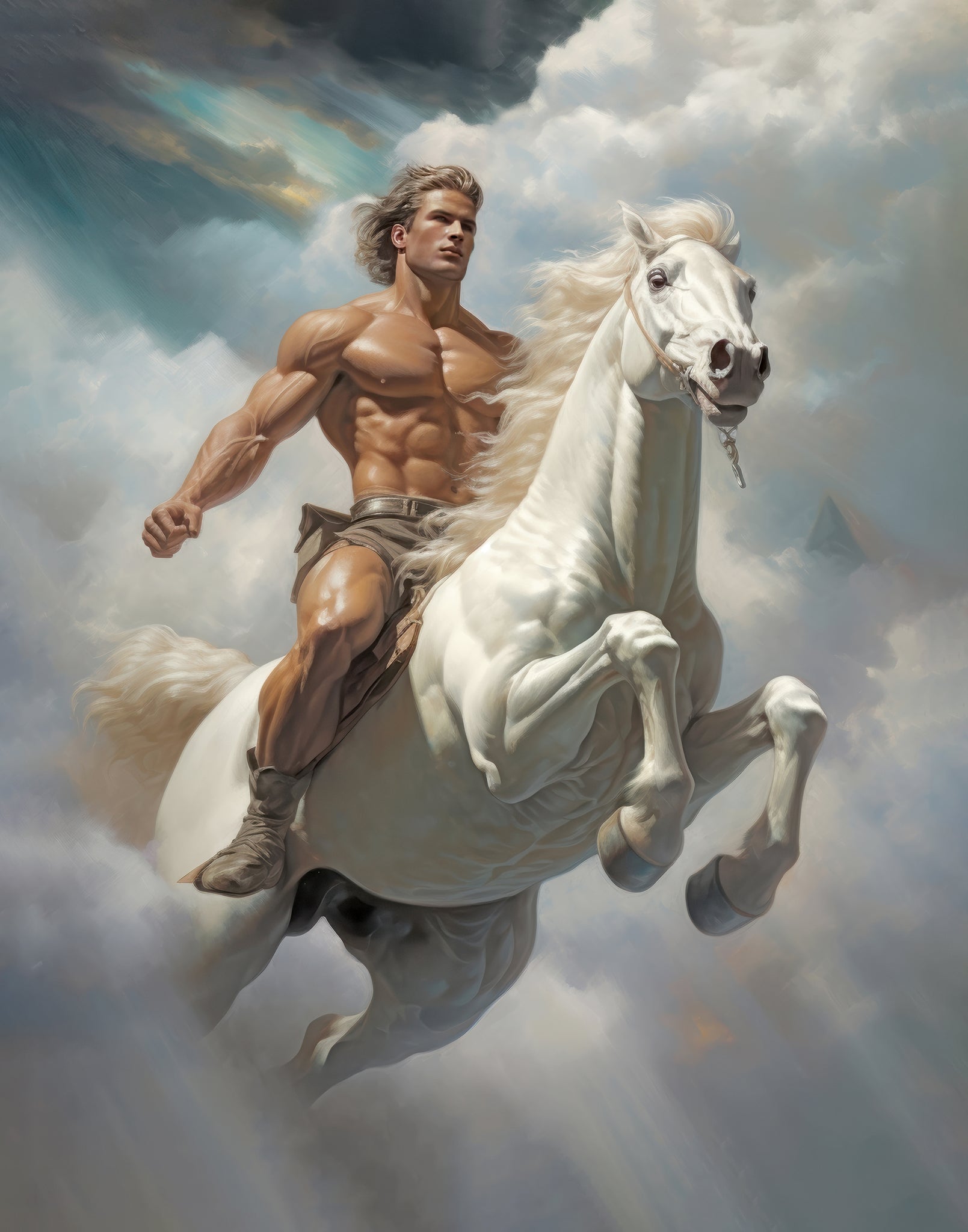 BLONDE DEMI-GOD ON HORSEBACK